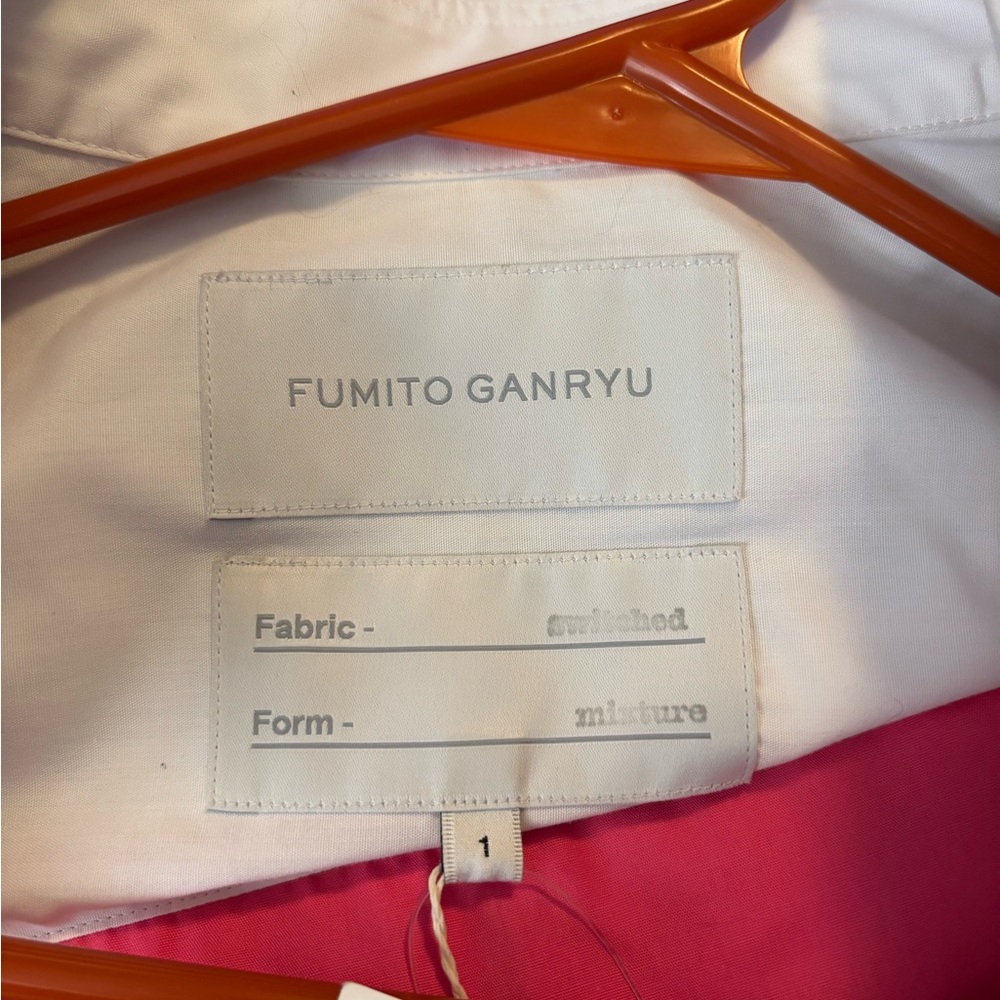 NWT Fumito Ganryu Colour Block Windbreaker Shirt Men's Size 1 Pink Blue Purple - Picture 8 of 13